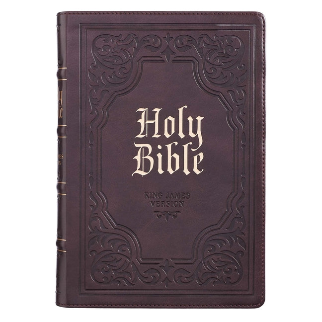 KJV Bible Giant Print Full Size Dark Brown Christian Art Gifts Inc