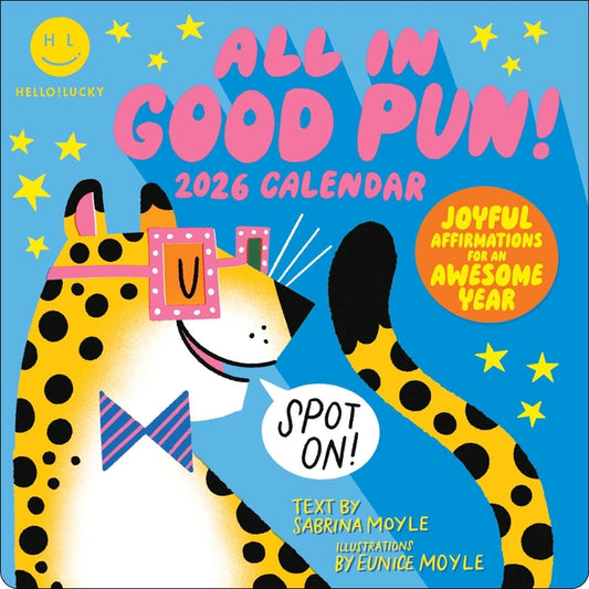 Hello!lucky All in Good Pun 2026 Wall Calendar ABRAMS