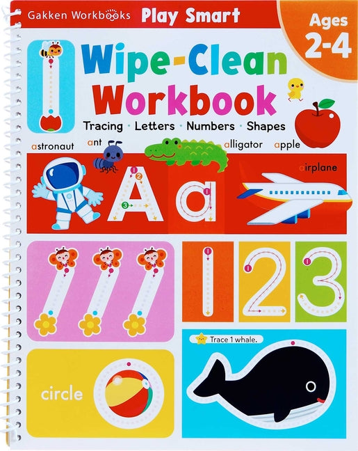 Play Smart Wipe-Clean Workbook: Ages 2-4: Tracing, Letters, Numbers, Shapes Gakken
